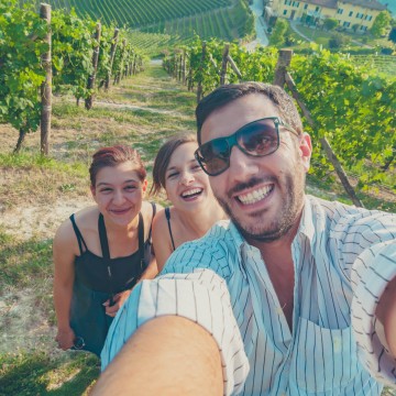 selfie in winery