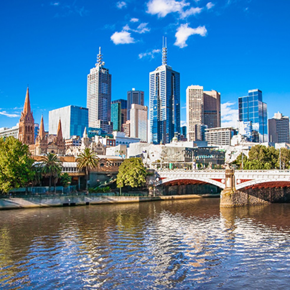 Melbourne view over river